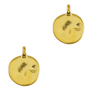 DQ European metal charms irregular 12mm Gold (nickel free)