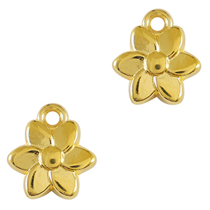 DQ European metal charms flower Gold (nickel free)