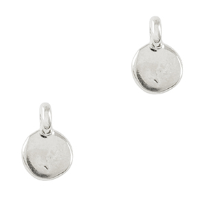 DQ European metal charms irregular Antique Silver (nickel free)