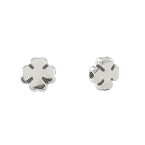 DQ European metal beads clover Antique Silver (nickel free)