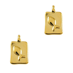 DQ European metal charms fish Gold (nickel free)