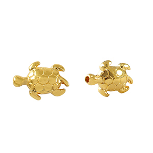 DQ European metal beads turtle Gold (nickel free)