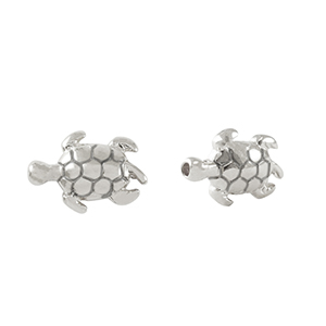 DQ European metal beads turtle Antique Silver (nickel free)