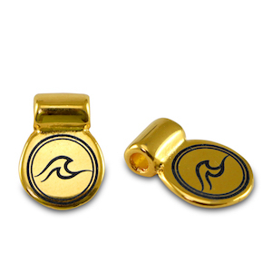 DQ European metal sliders wave Gold (nickel free)