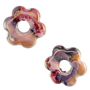 DQ greek ceramic beads flower Rose-Black