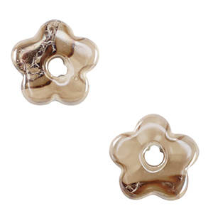 DQ greek ceramic beads flower Greige