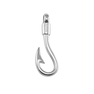 DQ European metal findings lock fishing hook Antique Silver (nickel free)