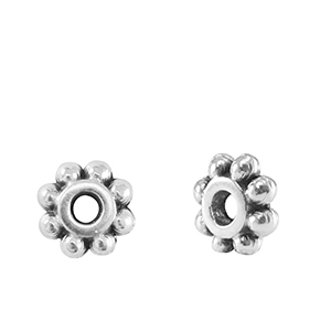 DQ European metal beads spacer Bali ring 6mm Antique Silver (nickel free)