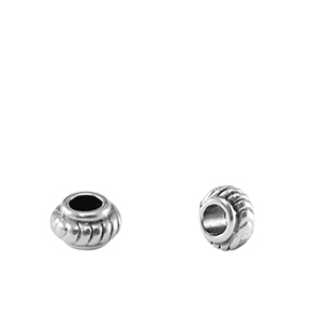 DQ European metal beads spacer Bali ring 6mm Antique Silver (nickel free)