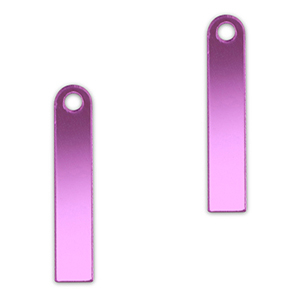 Statement charms bar Metallic Lilac Purple