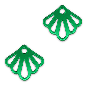 Statement charms shell Metallic Kelly Green