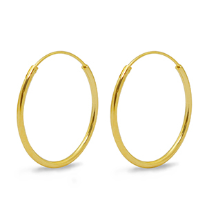 DQ European metal findings creole earrings 26mm Gold (nickel free)
