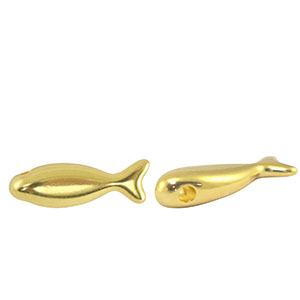 DQ European metal beads Fish Gold (nickel free)