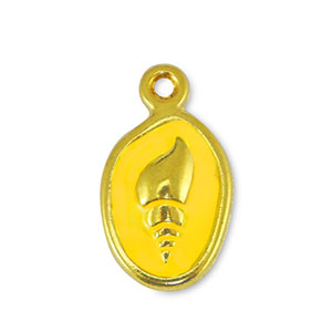 DQ European metal charms shell Yellow-Gold (nickel free)