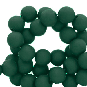 4 mm acrylic beads Dark Green
