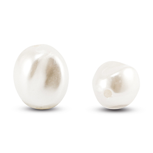 Imitation freshwater pearls White