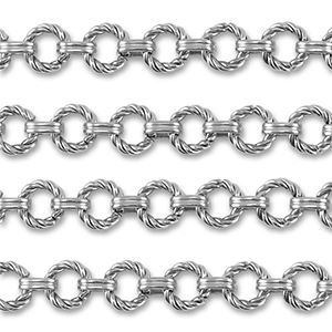 Stainless steel findings belcher chain round twisted Silver