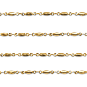 Stainless steel findings belcher chain oval Gold