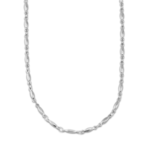 Stainless steel necklaces oval Silver