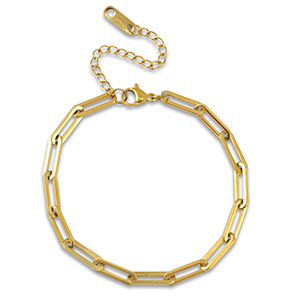 Stainless steel bracelets chain link Gold