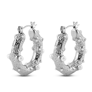 Stainless steel earrings / earpins Silver