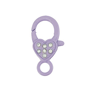 Colourful jewellery findings lobster clasp heart Purple