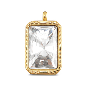 BY31&reg; Stainless steel charms rectangle Gold