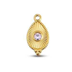 BY31&reg; Stainless steel charms drop Gold-Light Lilac