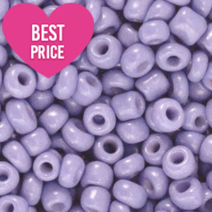 Glass seed beads 6/0 (4mm) Oriental Iris lilac