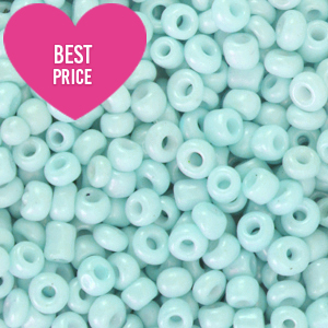 Glass seed beads 8/0 (3mm) Tiffany Blue