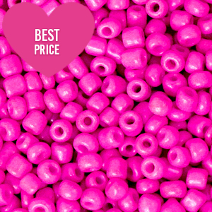 Glass seed beads 12/0 (2mm) Neon Hot Pink