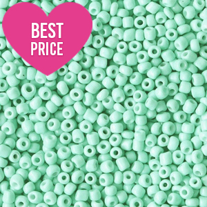 Glass seed beads 12/0 (2mm) Mint Turquoise