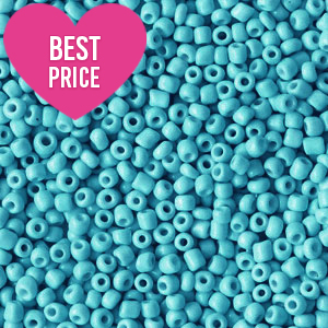 Glass seed beads 12/0 (2mm) Light Blue