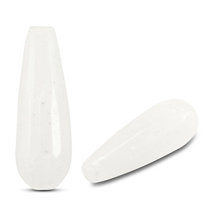 Natural stone beads Quartz drop White