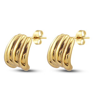 Stainless steel earrings / earpins Gold