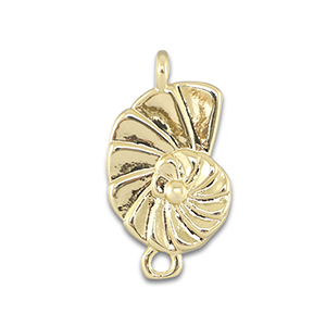 Brass TQ metal connector snail Gold