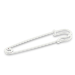Metal findings ornamental pin White