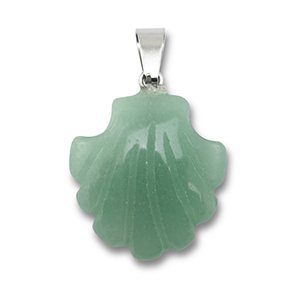 Natural stone charms aventurine quartz shell Jade Green