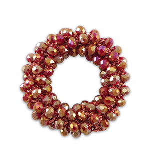 Top Faceted charms 32mm Port Red AB