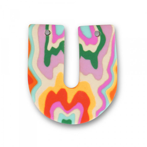 Polymer pendants U-shaped Multicolour