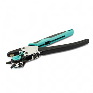 Rotary leather punch Turquoise-Black