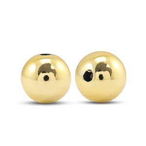 Metal-look beads round 12mm Gold Metallic