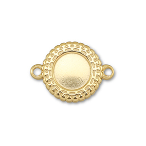 BY31&reg; Stainless steel connector with setting for SS20 flat back Gold