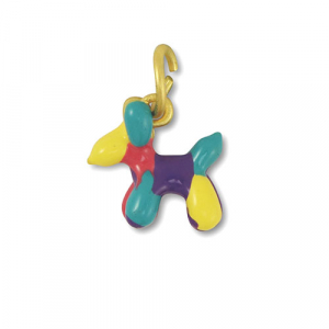 Metal charms balloon dog Multicolour-Gold