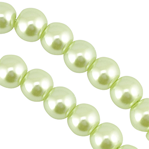 Glass pearls 8mm Pastel Green