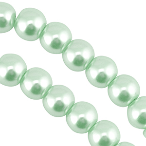 Glass pearls 4mm Pastel Mint Green