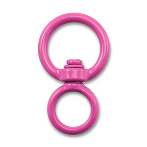 Colourful jewellery findings key chain round Magenta Pink