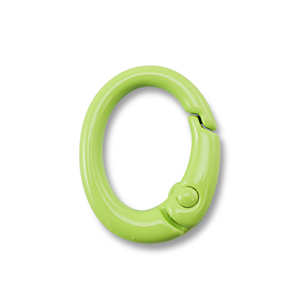 Colourful jewellery findings key chain oval Green