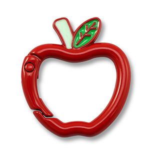 Colourful jewellery findings key chain apple Red-Green