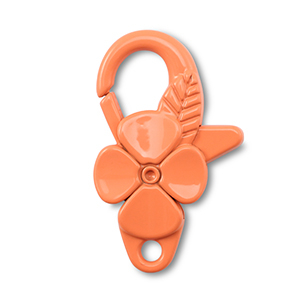 Colourful jewellery findings lobster clasp flower Orange